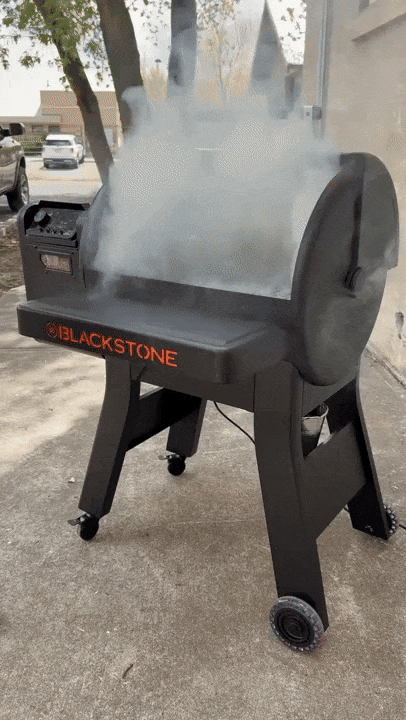 Pellet grill startup animation