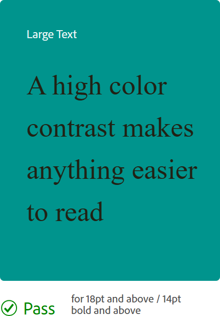Illustration of a font that is properly sized and weighted and the positive impact on readability