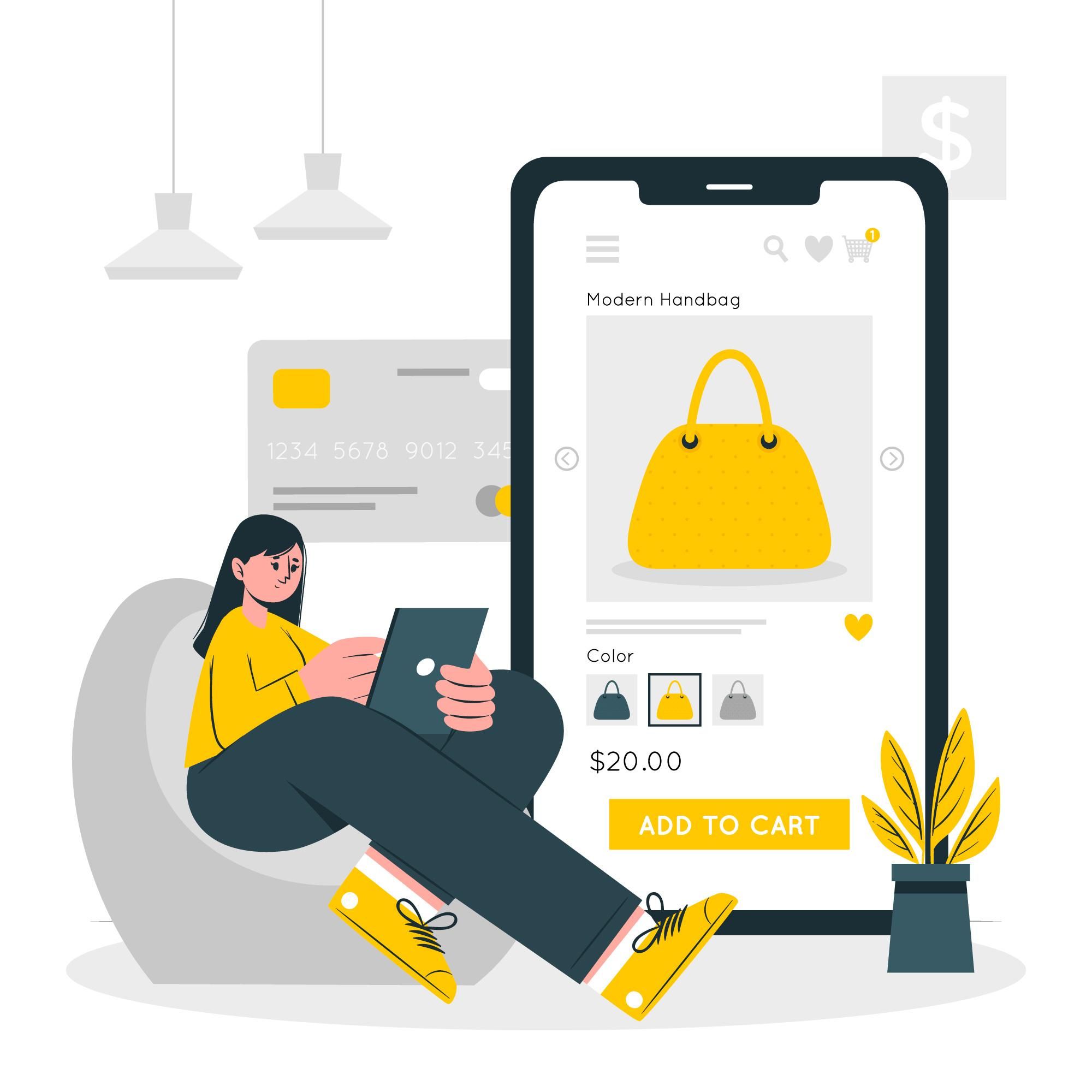illustration of ecommerce experience